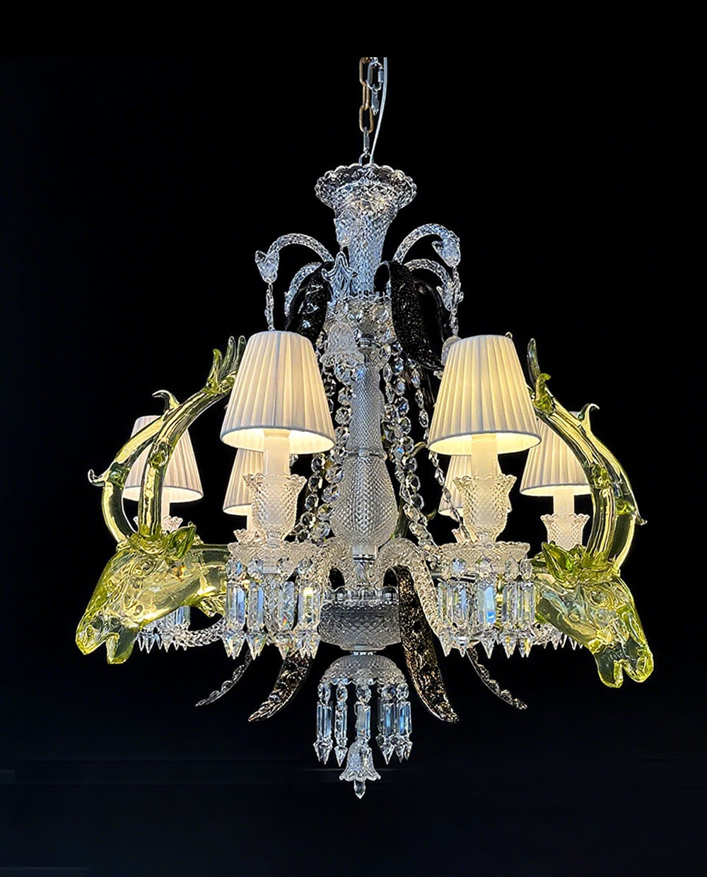 Custom Made Etrange Zenith Deers Chandelier Bacara Crystal Lighting 6 Lights