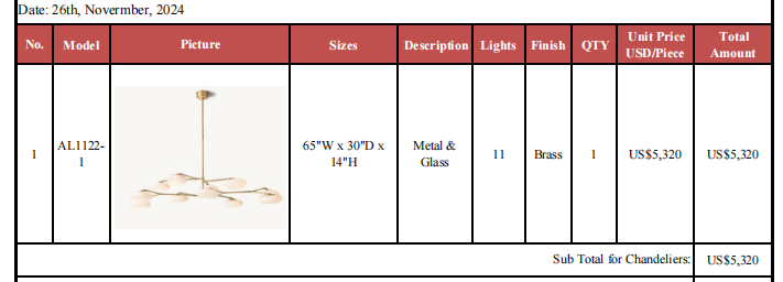 customized Glass chandelier