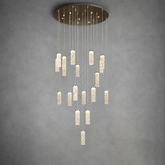 Bamboo Zen Modern Multi-Tier Cluster Chandelier