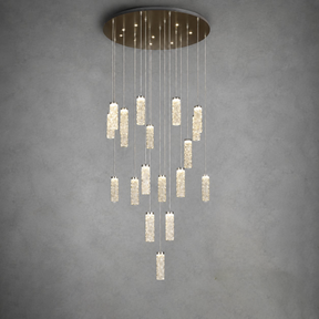Bamboo Zen Modern Multi-Tier Cluster Chandelier