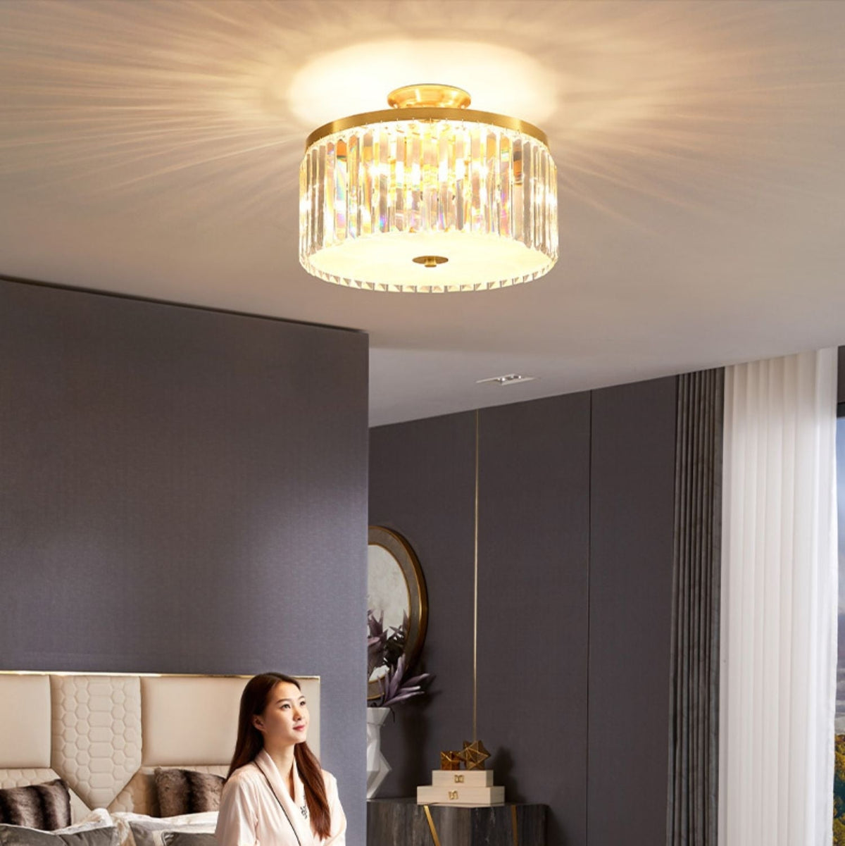 D16" LED Decorative Round Ceiling Lighting Fixture