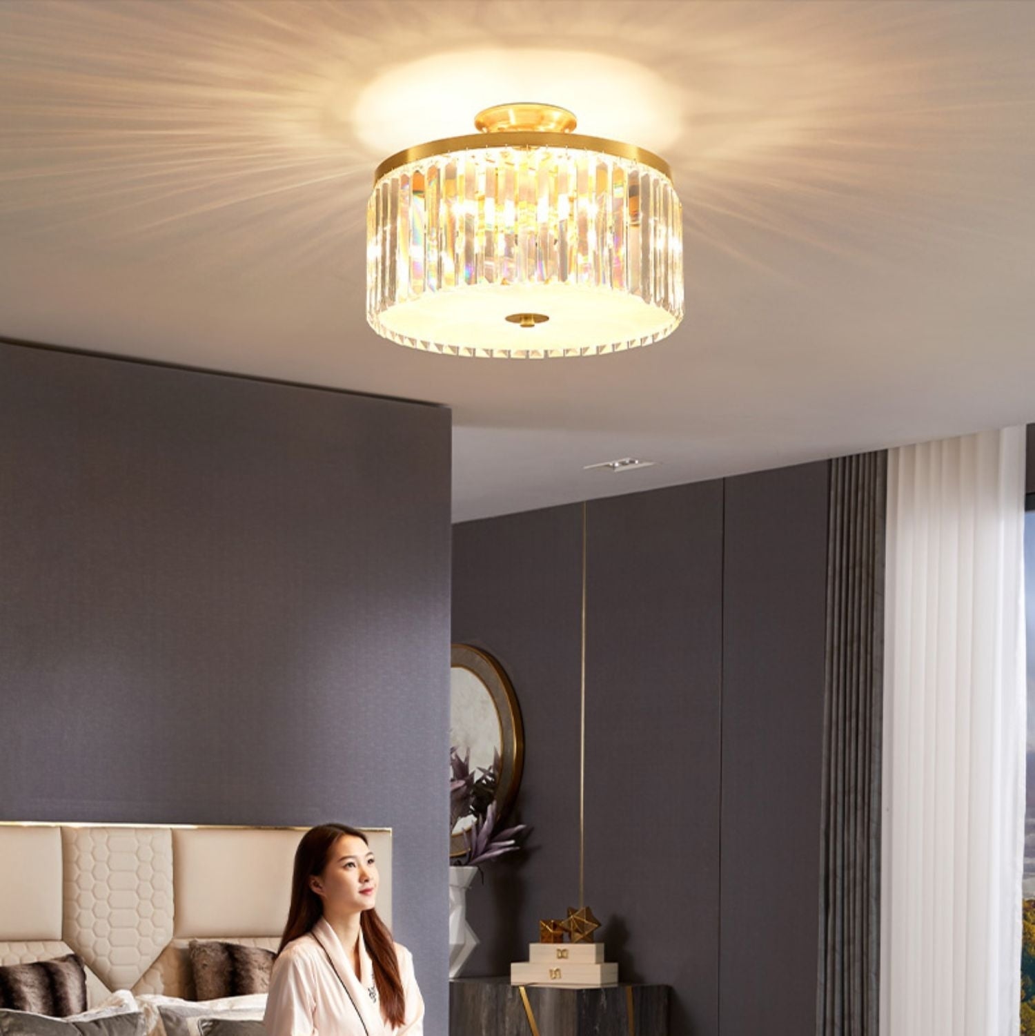 D16" LED Decorative Round Ceiling Lighting Fixture