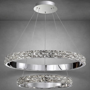 Vega Crystal Halo Chandelier 32"D