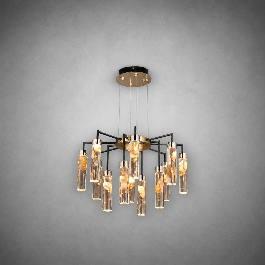 Phoenix Tree Modern Sculptural Ring Chandelier