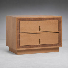 Two-Drawer Oak Bedside Table