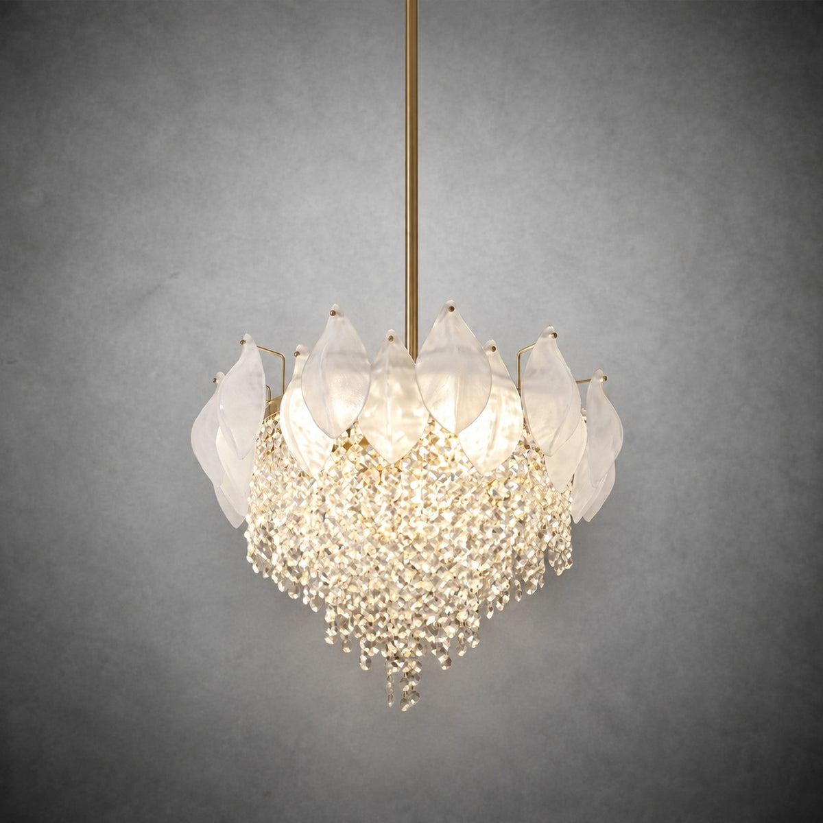 Vivienne Frosted Glass & Crystal Chandelier