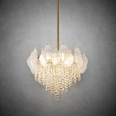 Vivienne Frosted Glass & Crystal Chandelier