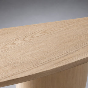 Hand-Sculpted Modern Oval Oak Dining Table
