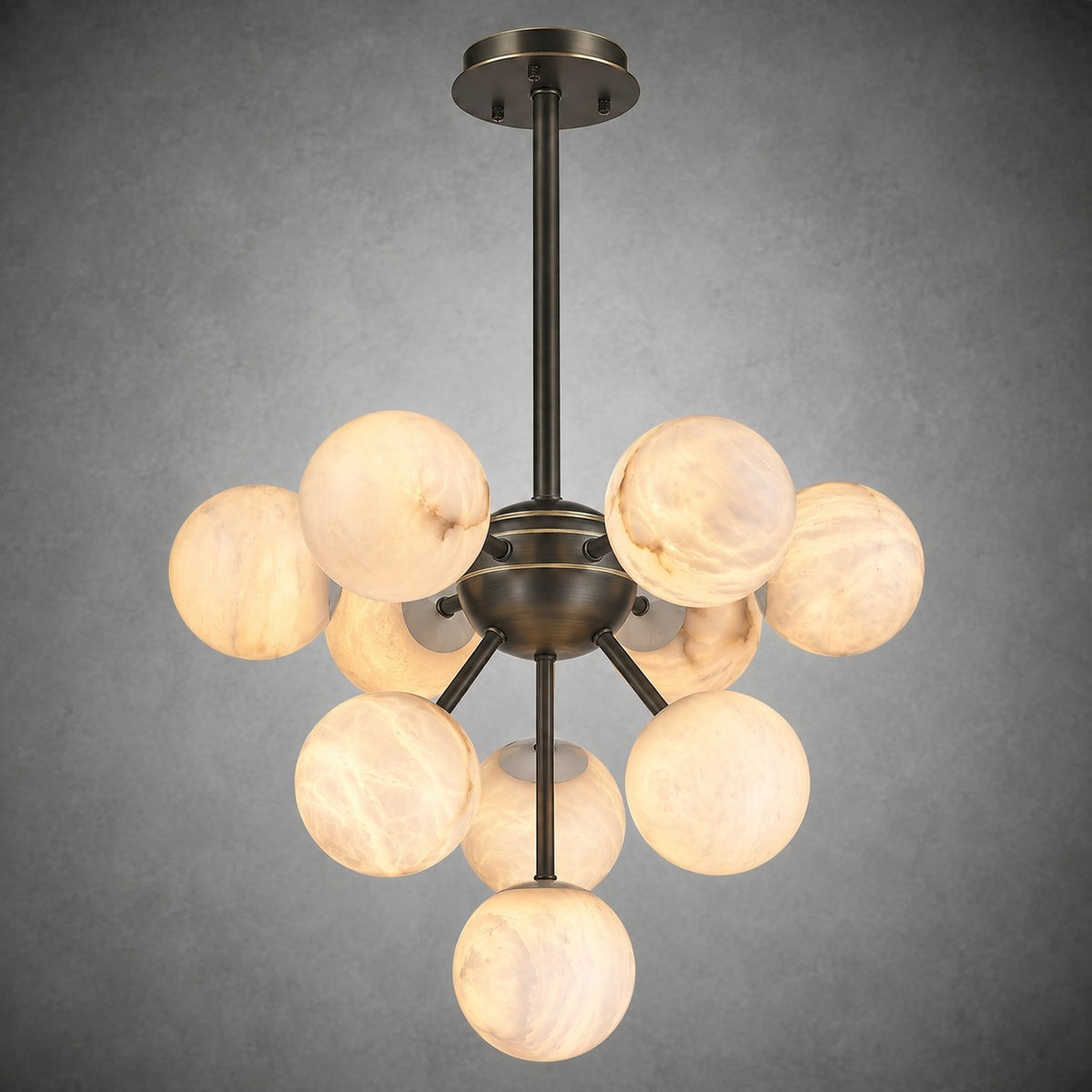 Orb Cluster Alabaster Pendant Light