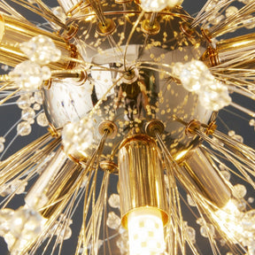 Dandelion Crystal Chandelier Light Firefly/ Glowworm Hanging Lamp Pendant For Rectangle Dining Room