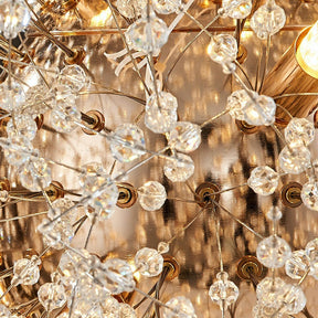 Dandelion Crystal Chandelier Light Firefly/ Glowworm Hanging Lamp Pendant For Rectangle Dining Room