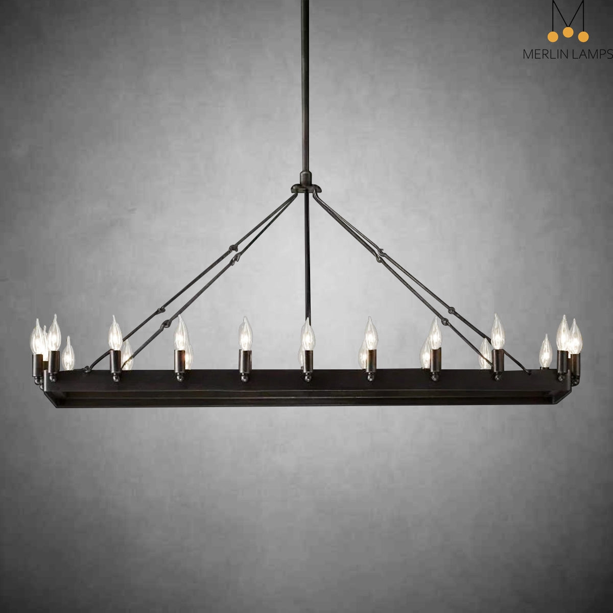 Dania Camina Luxury Vintage Rectangular Chandelier