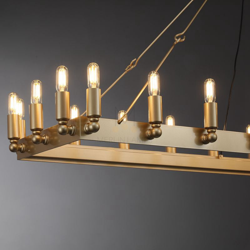 Dania Camina Luxury Vintage Rectangular Chandelier