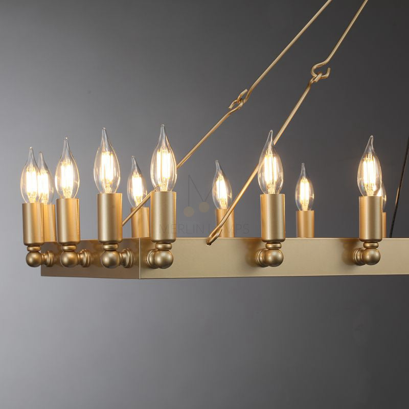 Dania Camina Luxury Vintage Rectangular Chandelier