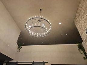 Dania Camina Vintage Candelabra Two-Tier Round Chandelier