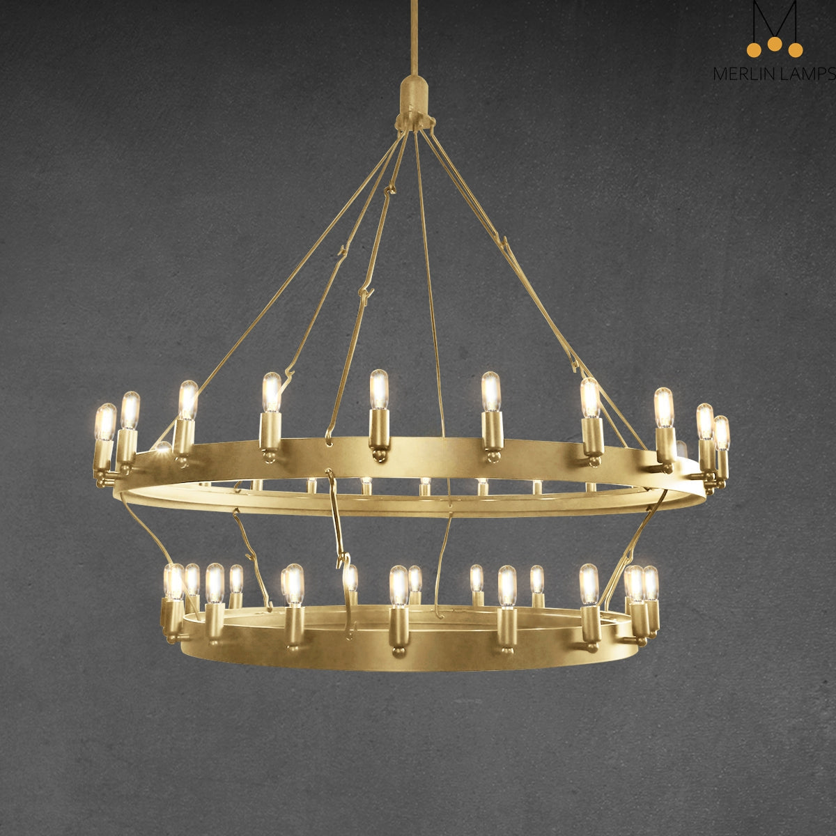 Dania Camina Large 2-Tier Vintage Candelabra Chandelier | Merlin Lamps