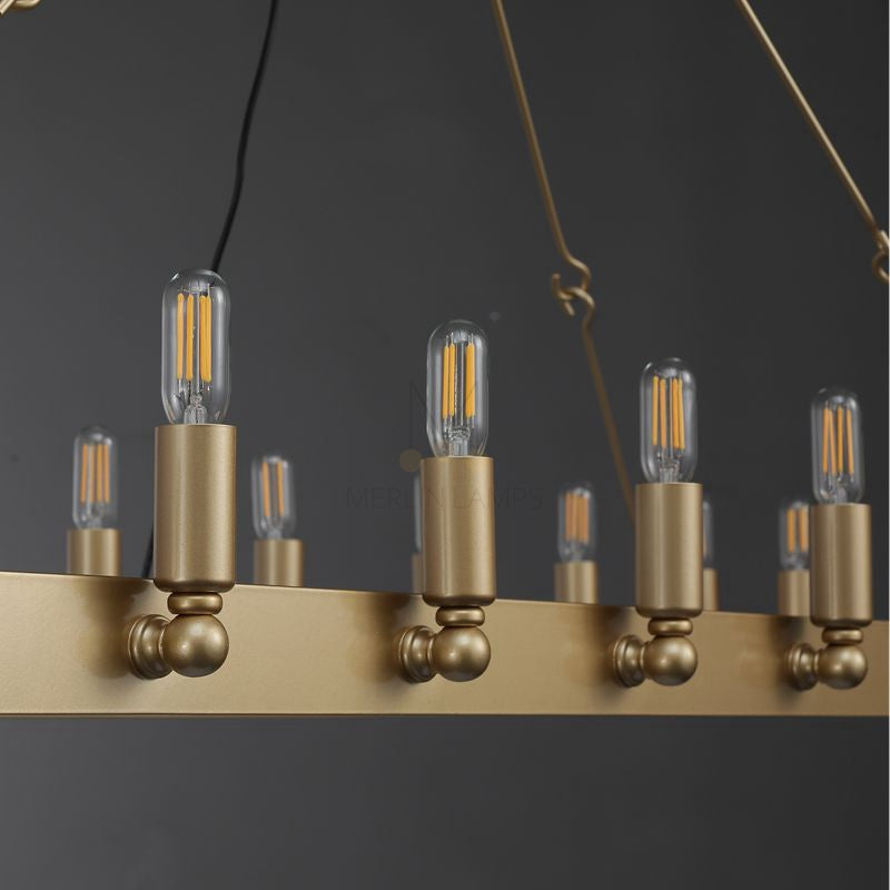 Dania Series Luxury Vintage Filament Round Chandelier, Classic Chandelier Lighting Fixture (Copy)