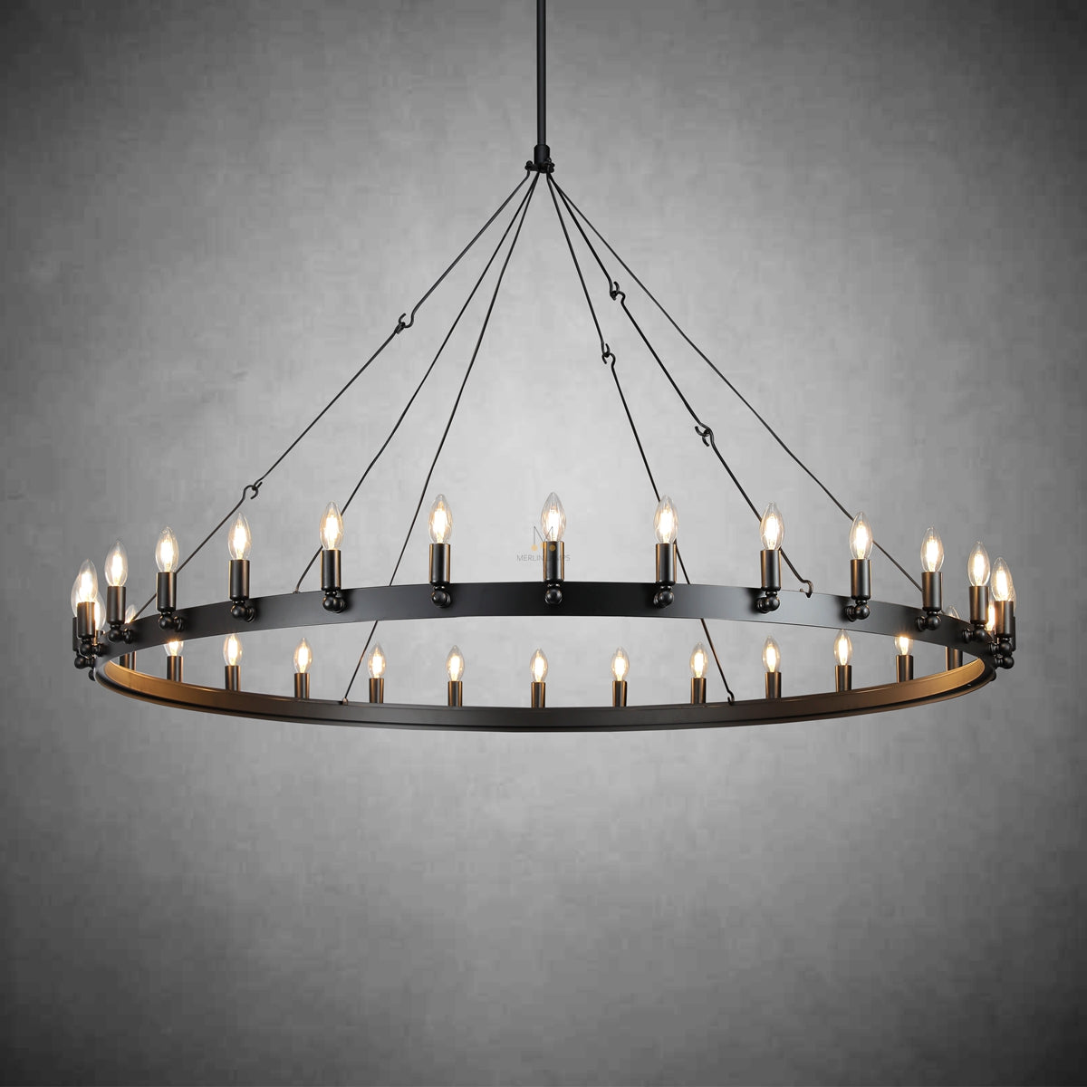Dania Series Luxury Vintage Filament Round Chandelier, Classic Chandelier Lighting Fixture (Copy)