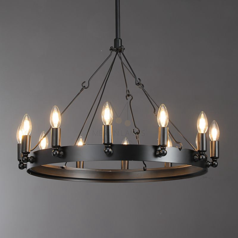 Dania Series Luxury Vintage Filament Round Chandelier, Classic Chandelier Lighting Fixture (Copy)