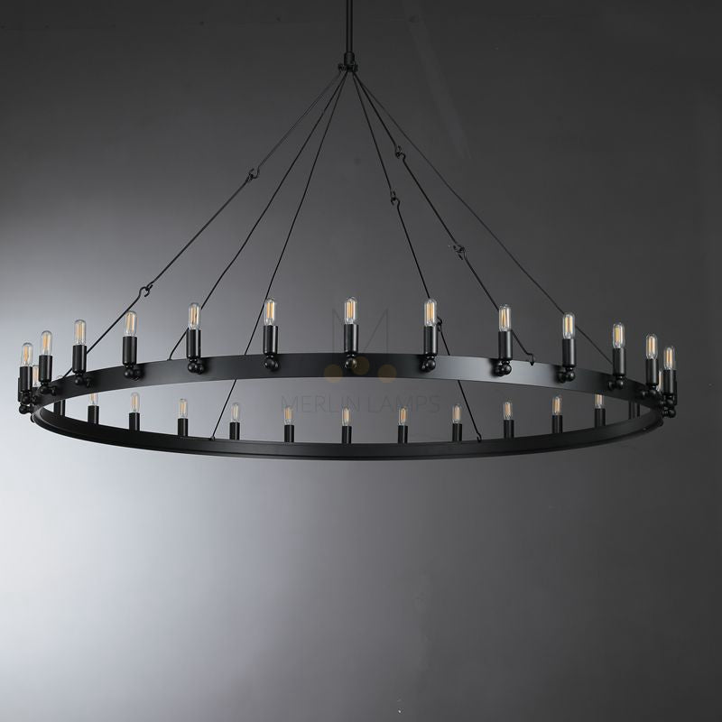 Dania Series Luxury Vintage Filament Round Chandelier, Classic Chandelier Lighting Fixture (Copy)