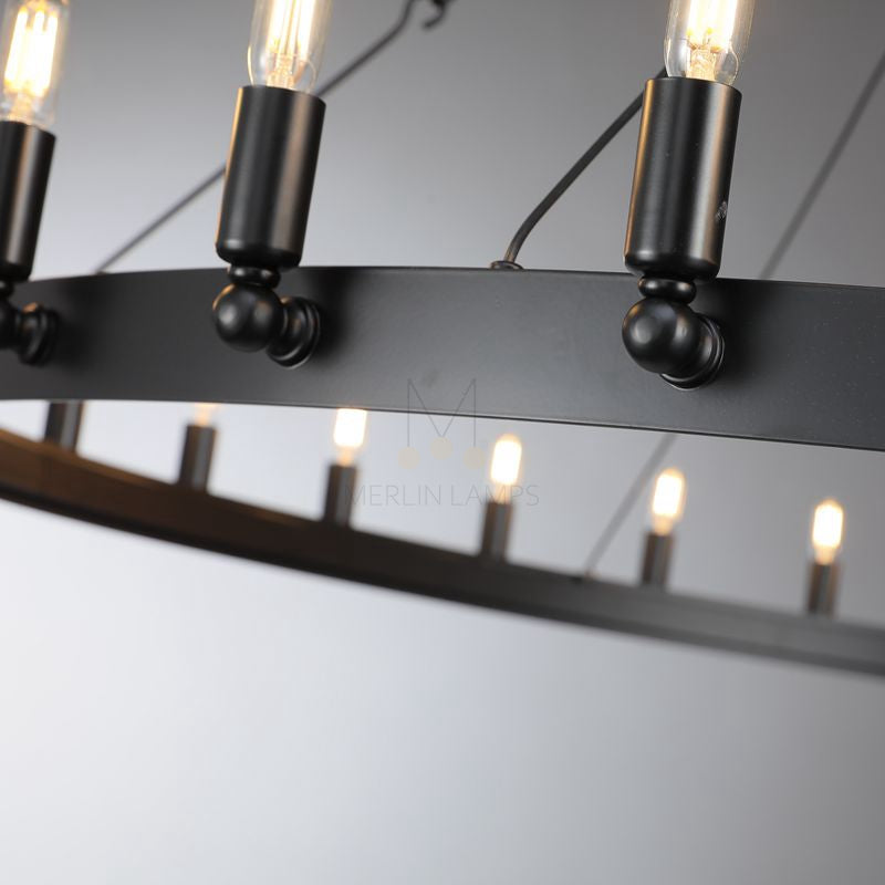 Dania Series Luxury Vintage Filament Round Chandelier, Classic Chandelier Lighting Fixture (Copy)