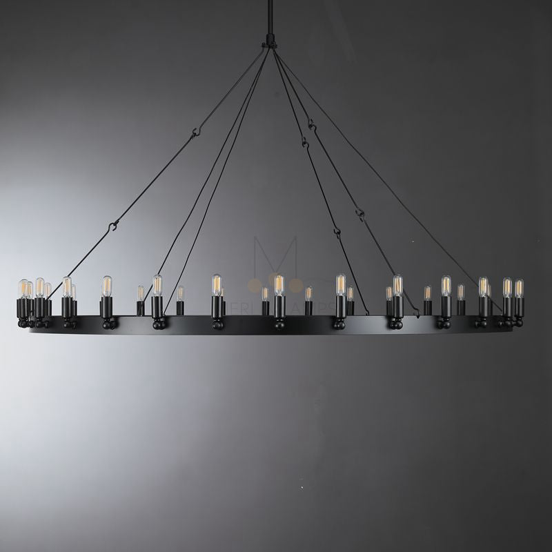 Dania Series Luxury Vintage Filament Round Chandelier, Classic Chandelier Lighting Fixture (Copy)