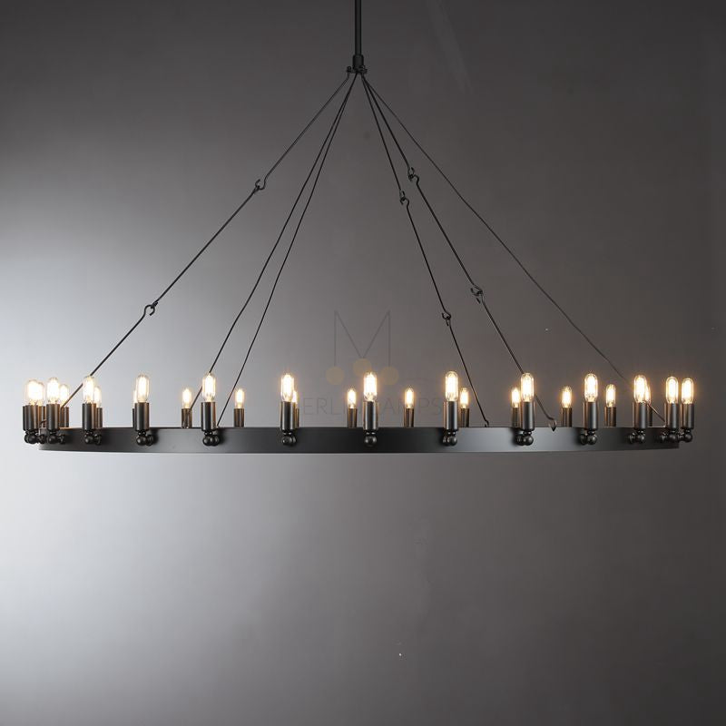 Dania Series Luxury Vintage Filament Round Chandelier, Classic Chandelier Lighting Fixture (Copy)