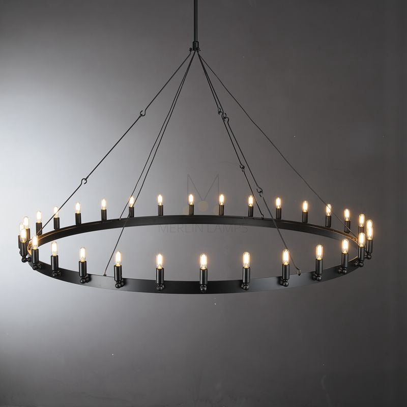 Dania Series Luxury Vintage Filament Round Chandelier, Classic Chandelier Lighting Fixture (Copy)