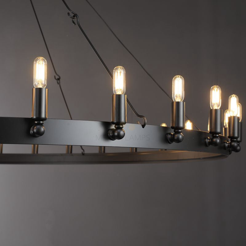 Dania Series Luxury Vintage Filament Round Chandelier, Classic Chandelier Lighting Fixture (Copy)