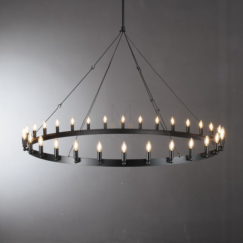 Dania Series Luxury Vintage Filament Round Chandelier, Classic Chandelier Lighting Fixture (Copy)