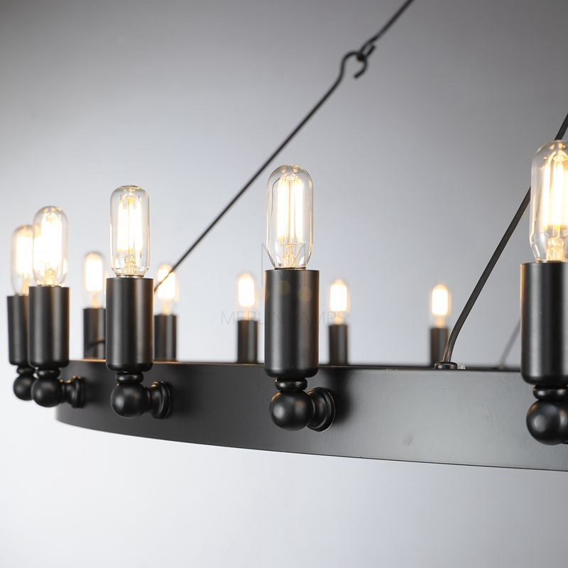 Dania Series Luxury Vintage Filament Round Chandelier, Classic Chandelier Lighting Fixture (Copy)