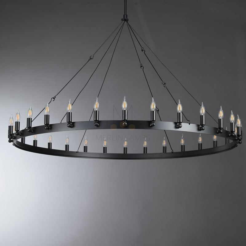 Dania Series Luxury Vintage Filament Round Chandelier, Classic Chandelier Lighting Fixture (Copy)