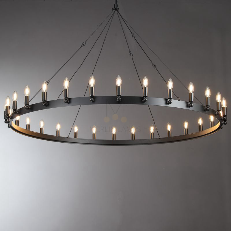 Dania Series Luxury Vintage Filament Round Chandelier, Classic Chandelier Lighting Fixture (Copy)