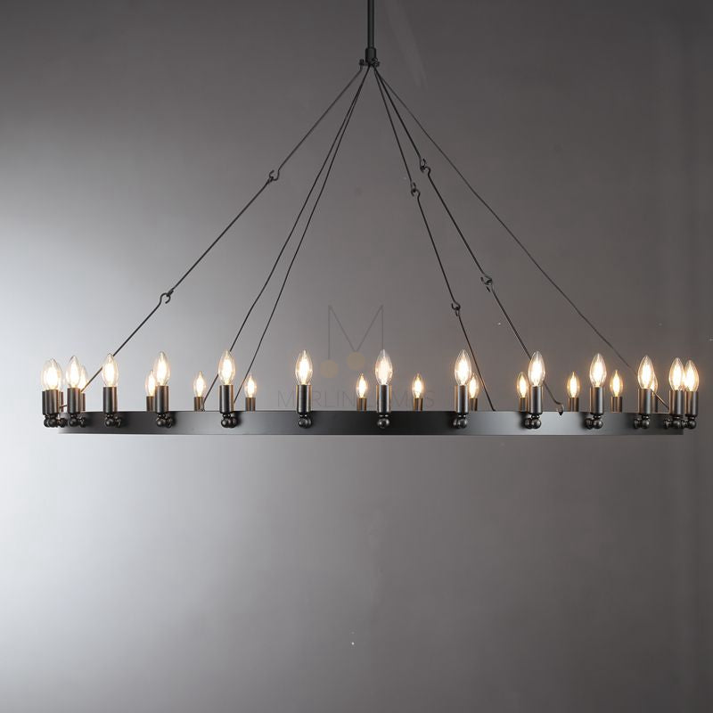 Dania Series Luxury Vintage Filament Round Chandelier, Classic Chandelier Lighting Fixture (Copy)