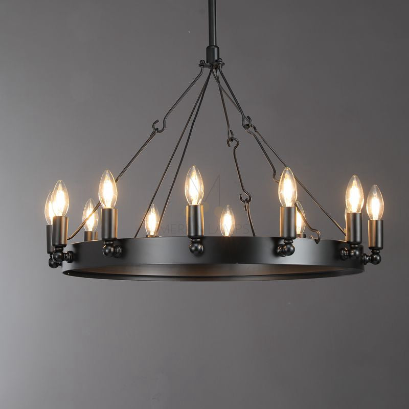 Dania Series Luxury Vintage Filament Round Chandelier, Classic Chandelier Lighting Fixture (Copy)