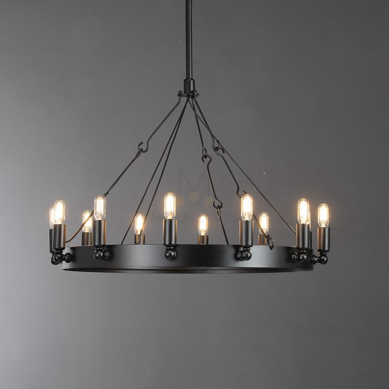 Dania Series Luxury Vintage Filament Round Chandelier, Classic Chandelier Lighting Fixture (Copy)