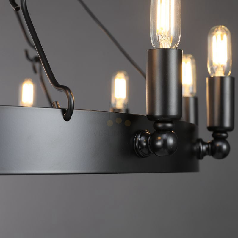 Dania Series Luxury Vintage Filament Round Chandelier, Classic Chandelier Lighting Fixture (Copy)