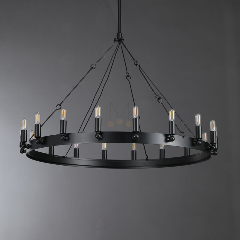 Dania Series Luxury Vintage Filament Round Chandelier, Classic Chandelier Lighting Fixture (Copy)