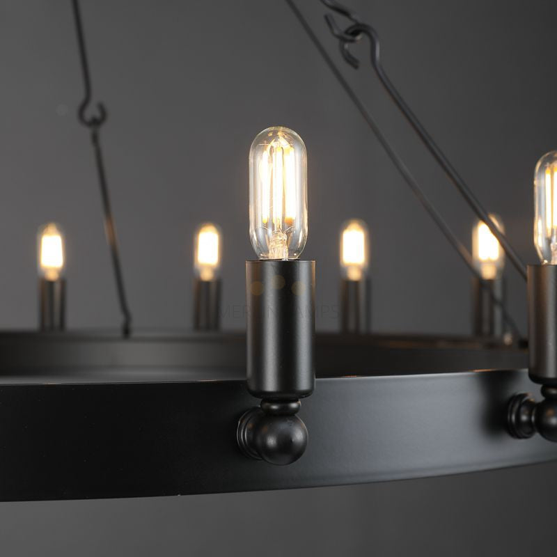 Dania Series Luxury Vintage Filament Round Chandelier, Classic Chandelier Lighting Fixture (Copy)