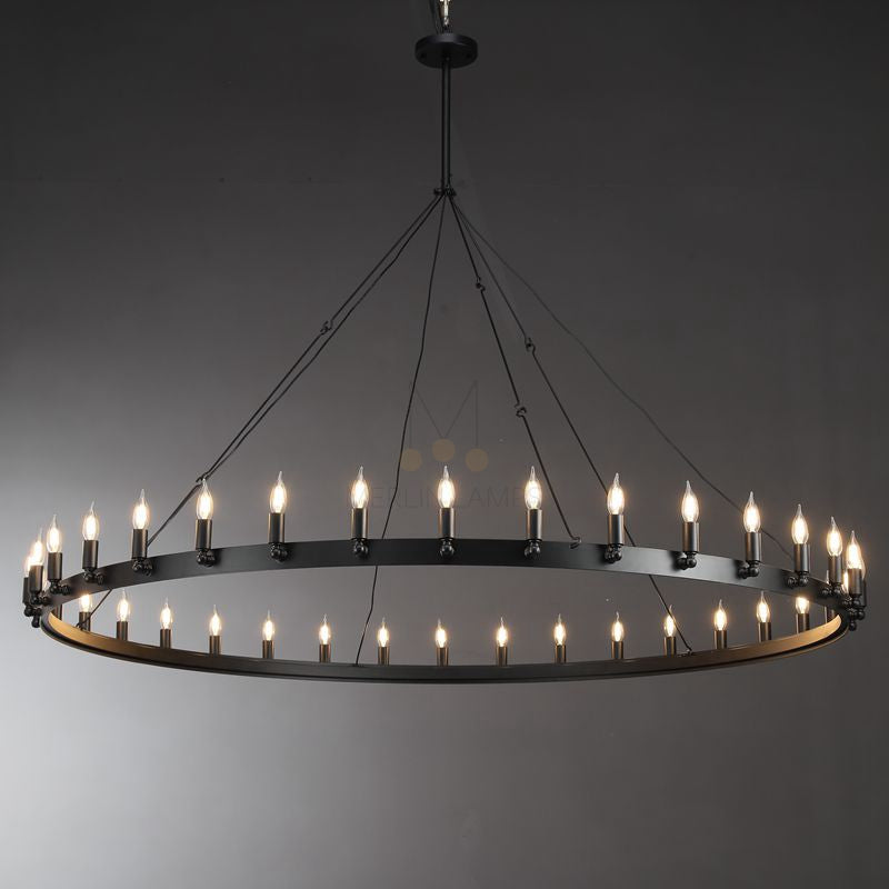 Dania Series Luxury Vintage Filament Round Chandelier, Classic Chandelier Lighting Fixture (Copy)