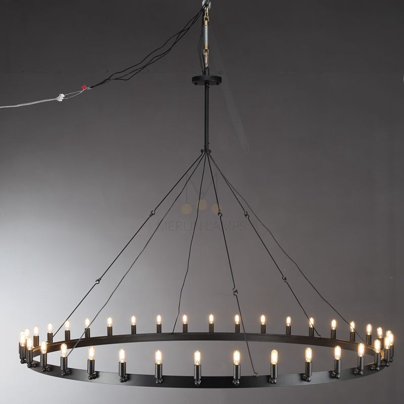 Dania Series Luxury Vintage Filament Round Chandelier, Classic Chandelier Lighting Fixture (Copy)