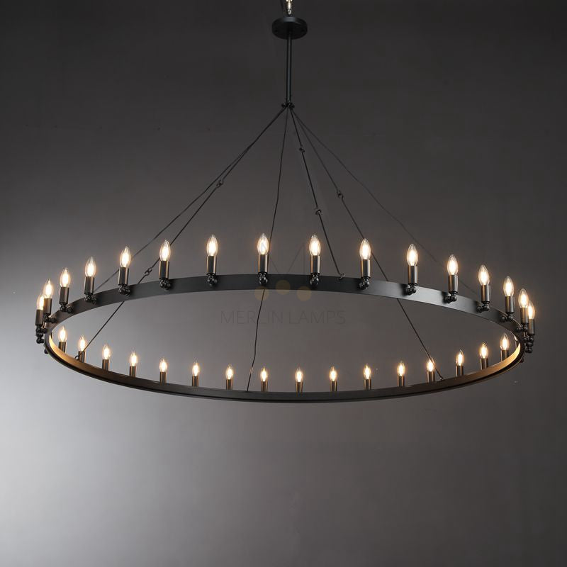 Dania Series Luxury Vintage Filament Round Chandelier, Classic Chandelier Lighting Fixture (Copy)
