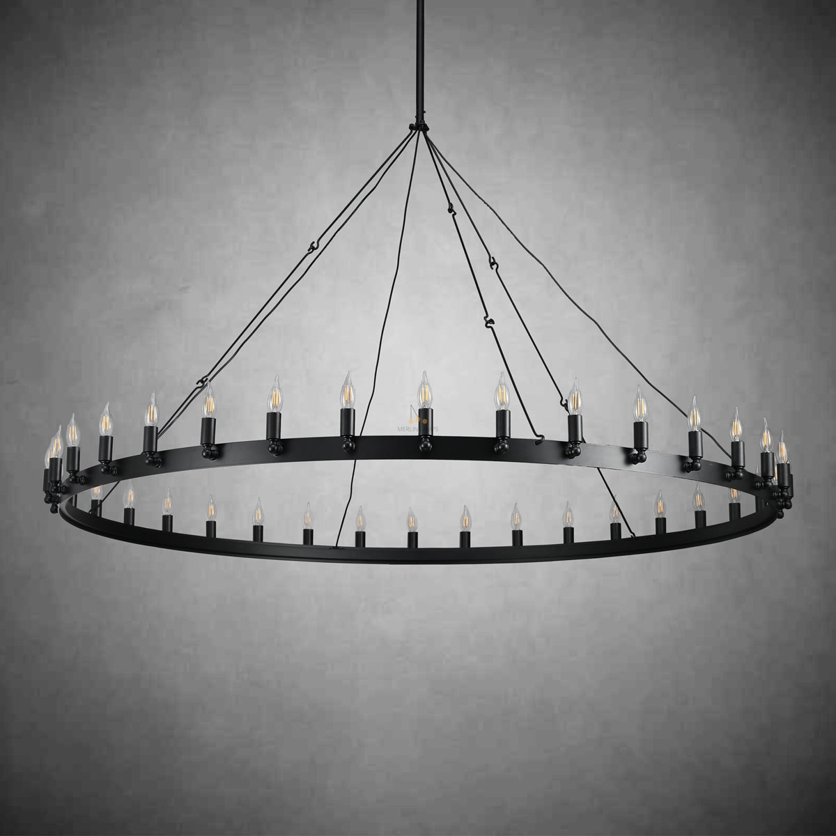 Dania Series Luxury Vintage Filament Round Chandelier, Classic Chandelier Lighting Fixture (Copy)