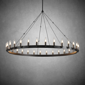 Dania Vintage Filament Round Outdoor Chandelier Lighting