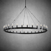 Dania Vintage Filament Round Outdoor Chandelier Lighting