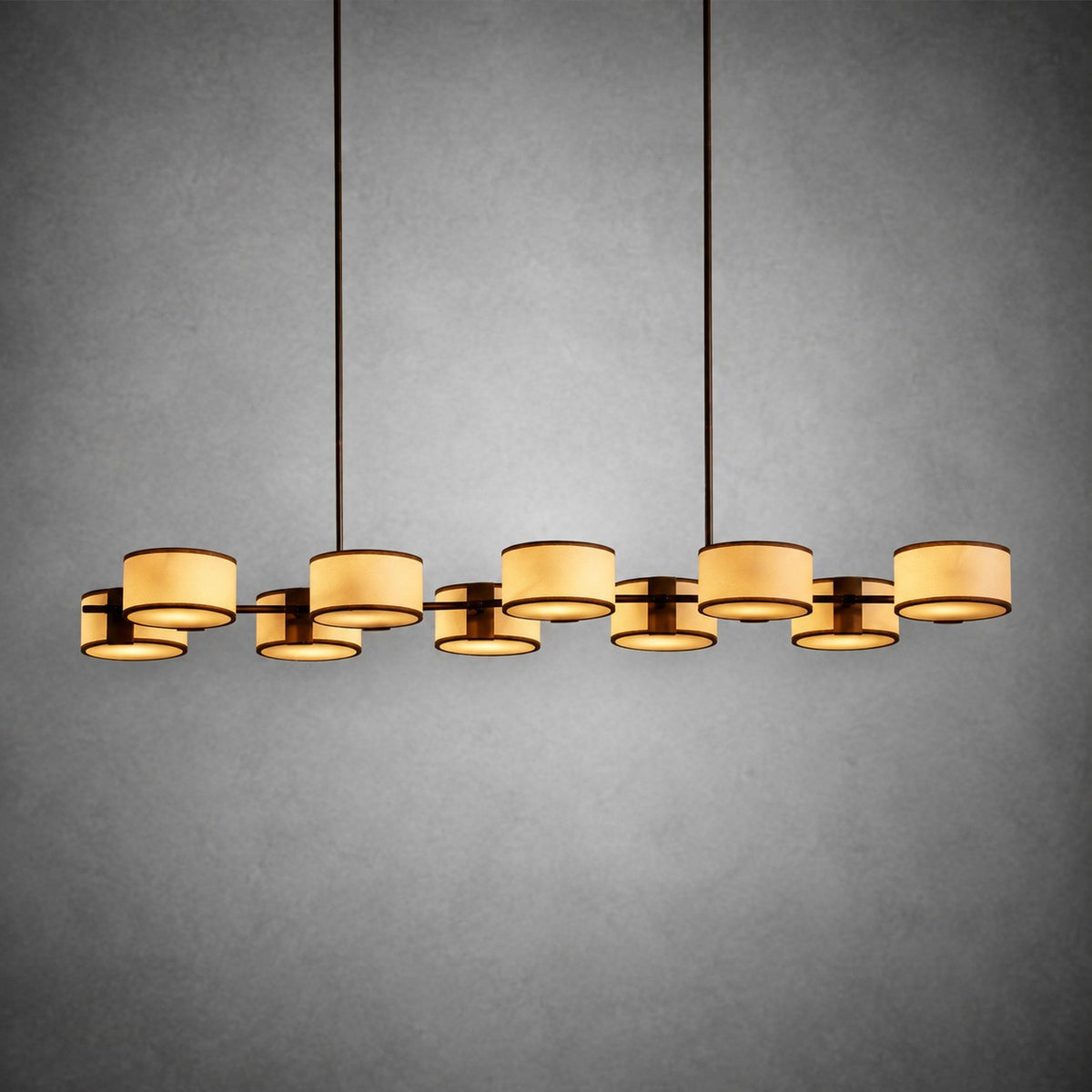 Daphne Fabric Linear Chandelier
