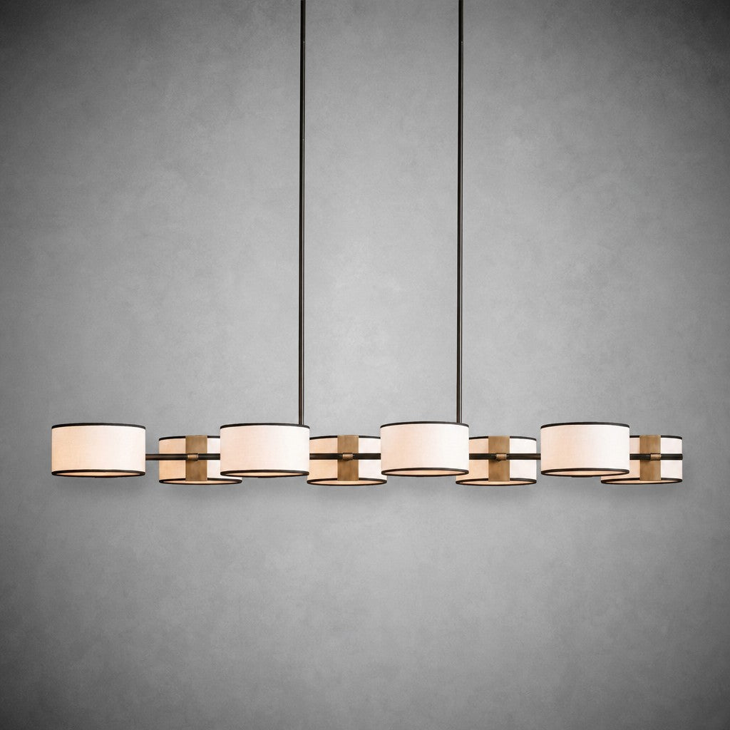 Daphne Fabric Linear Chandelier