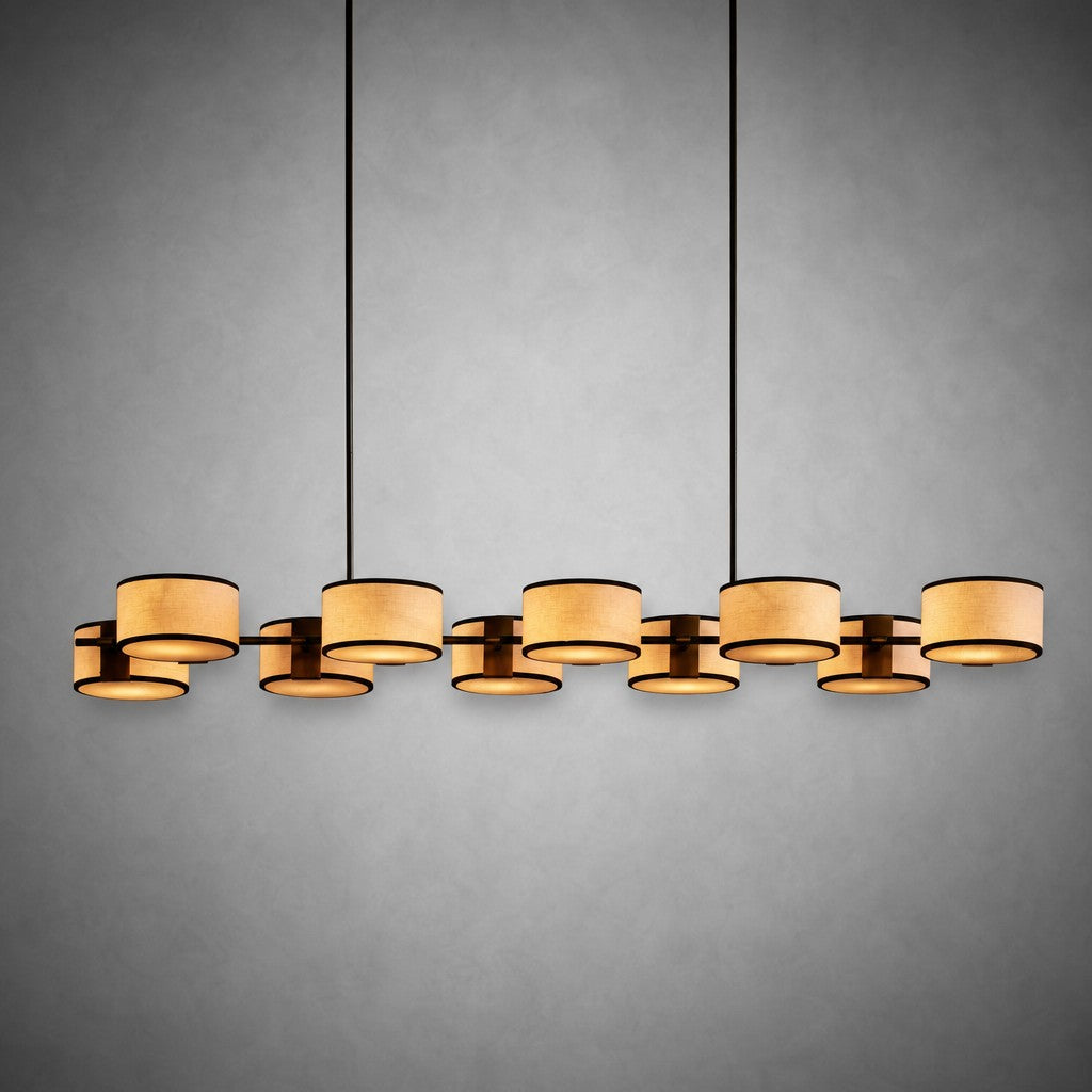 Daphne Fabric Linear Chandelier