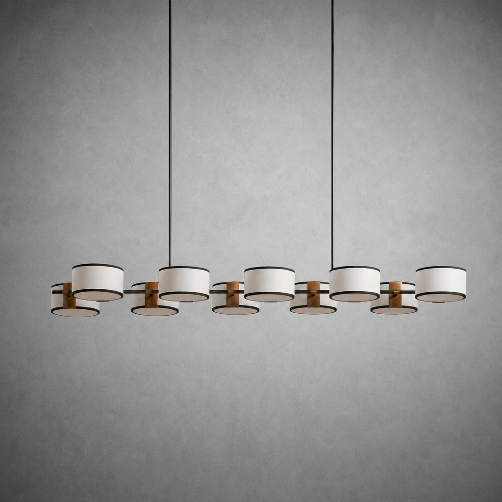 Daphne Fabric Linear Chandelier