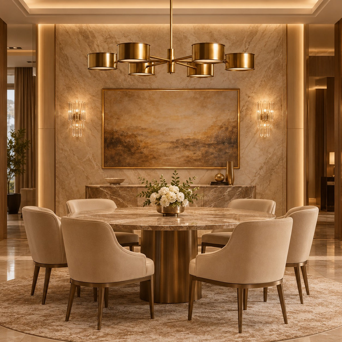 Daphne Metal Round Chandelier